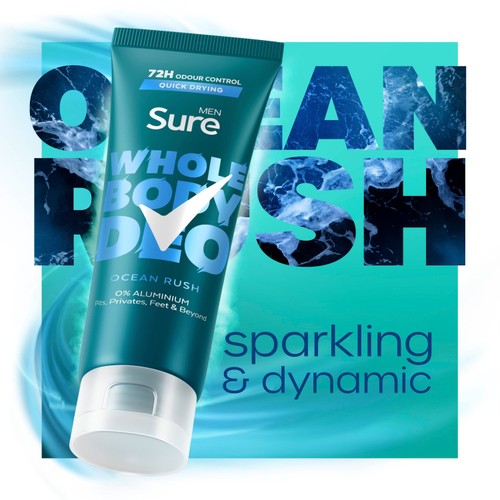 Sure Men Whole Body Ocean Rush Cream Deodorant thumbnail 2