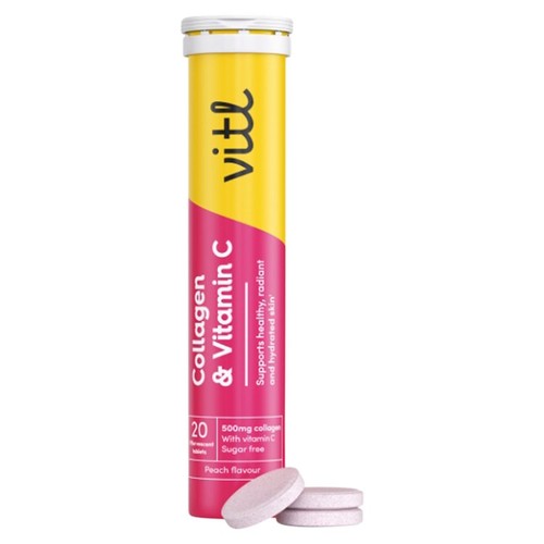 Vitl Collagen & Vitamin C Effervescent Tablets thumbnail 2