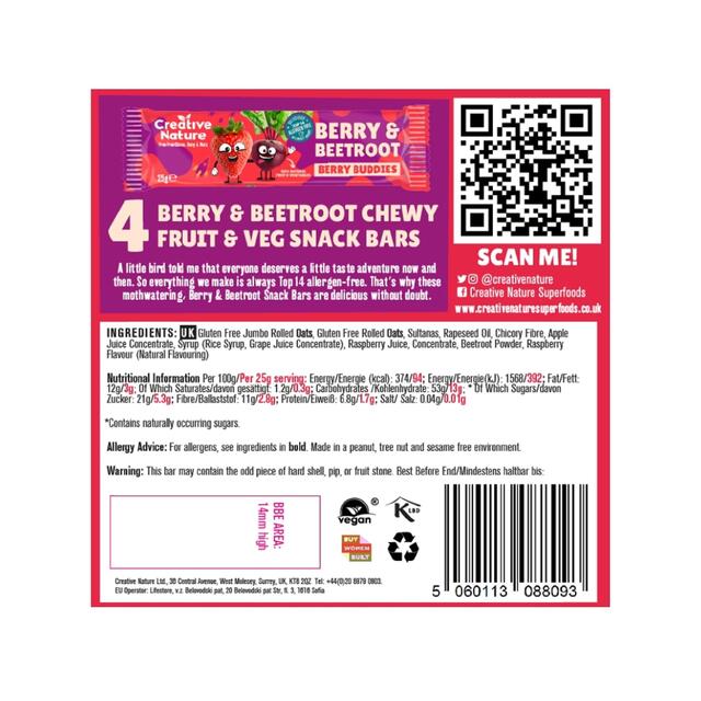 Creative Nature Berry & Beetroot Kids snack bar Multipack thumbnail 2