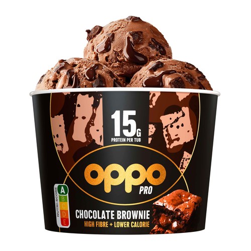 Oppo Pro High Protein Chocolate Brownie Ice Cream Tub thumbnail 2