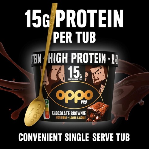 Oppo Pro High Protein Chocolate Brownie Ice Cream Tub thumbnail 6