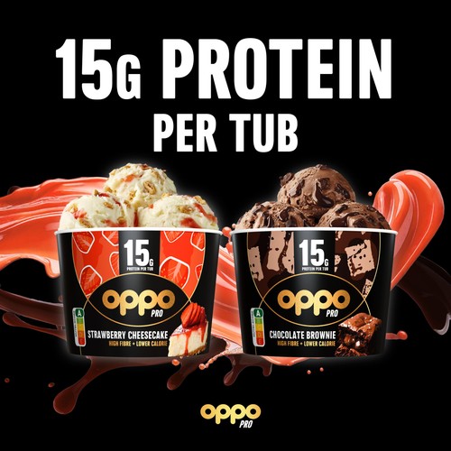 Oppo Pro High Protein Chocolate Brownie Ice Cream Tub thumbnail 7