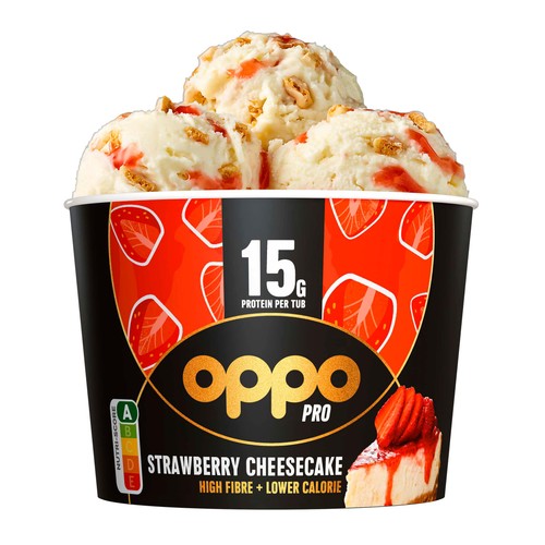 Oppo Pro High Protein Strawberry Cheesecake Ice Cream Tub thumbnail 2