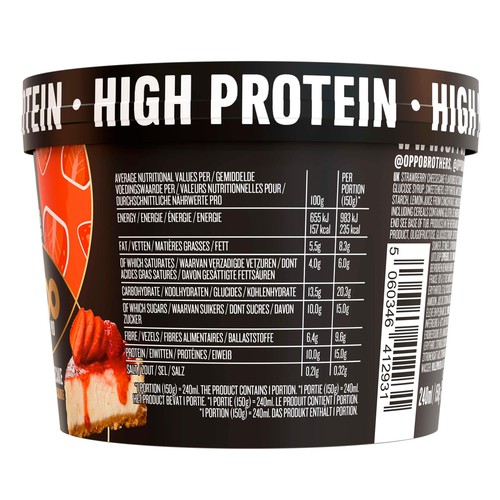 Oppo Pro High Protein Strawberry Cheesecake Ice Cream Tub thumbnail 3