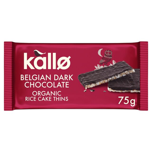 Kallo Belgian Dark Chocolate Organic Rice Cake Thins