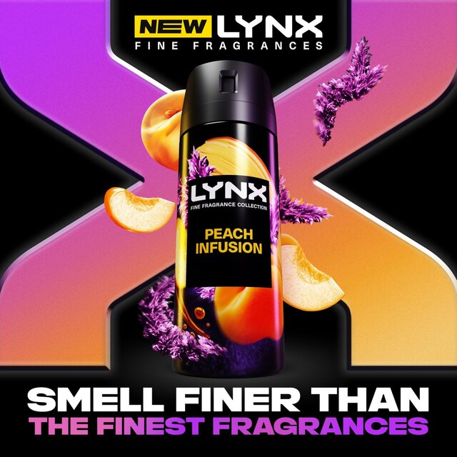 Lynx Fine Fragrance Collection Premium Deodorant Bodyspray Peach Infusion thumbnail 2