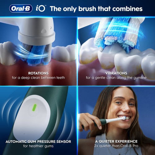 Oral-B iO2 Series Forest Green Electric Toothbrush + Travel Case thumbnail 4