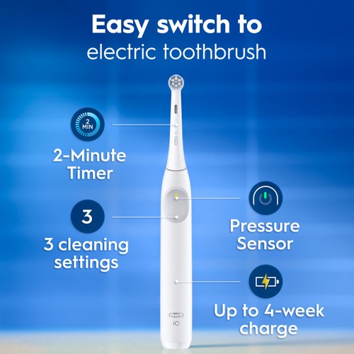 Oral-B iO2 Series Simple White Electric Toothbrush + Travel Case thumbnail 2