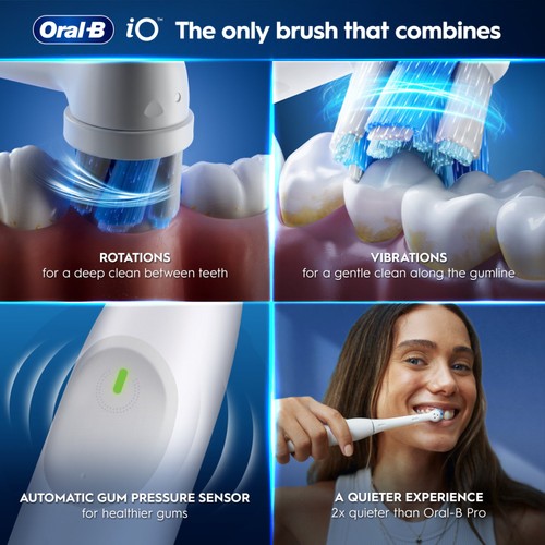 Oral-B iO2 Series Simple White Electric Toothbrush + Travel Case thumbnail 4