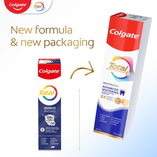 Colgate Total Active Prevention Advanced Teeth Whitening Toothpaste thumbnail 7