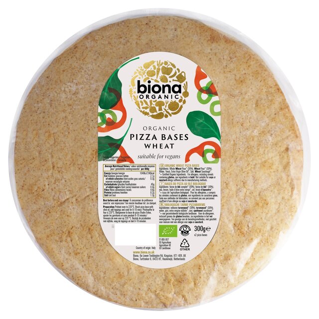 Biona Organic 2 Wholewheat Pizza Bases