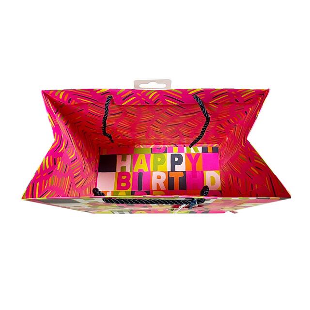 Neon Pink Birthday Medium Gift Bag thumbnail 4