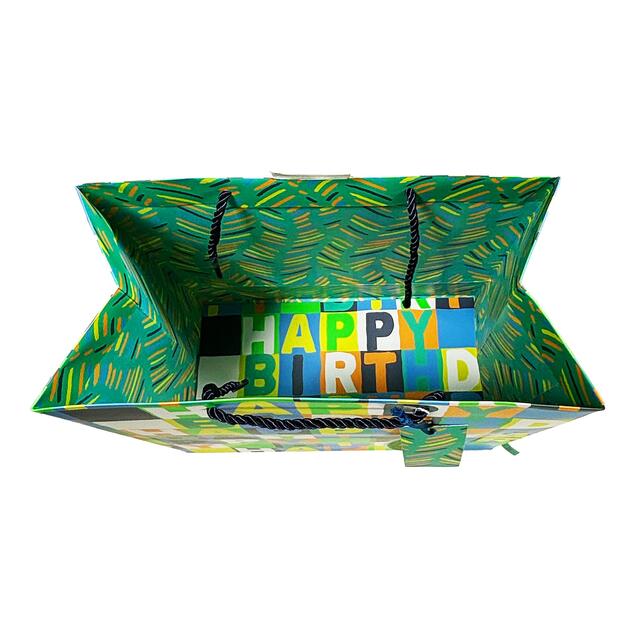 Neon Blue Birthday Medium Gift Bag thumbnail 4