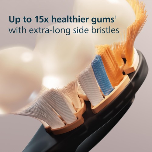 Philips Sonicare Genuine A3 Premium All-in-One Brush Head, Black, 2+1 Pack thumbnail 5