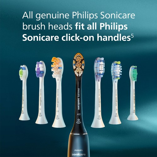 Philips Sonicare Genuine A3 Premium All-in-One Brush Head, White, 2+1 Pack thumbnail 8