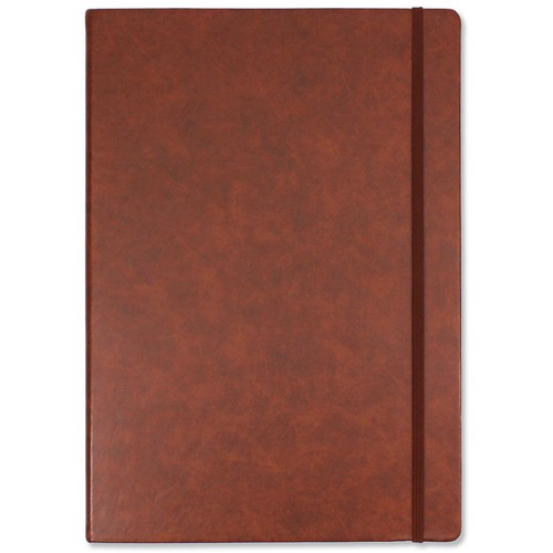 Sinclairs Silvine A5 Executive Soft Feel Notebook, 160 Pages, Tan