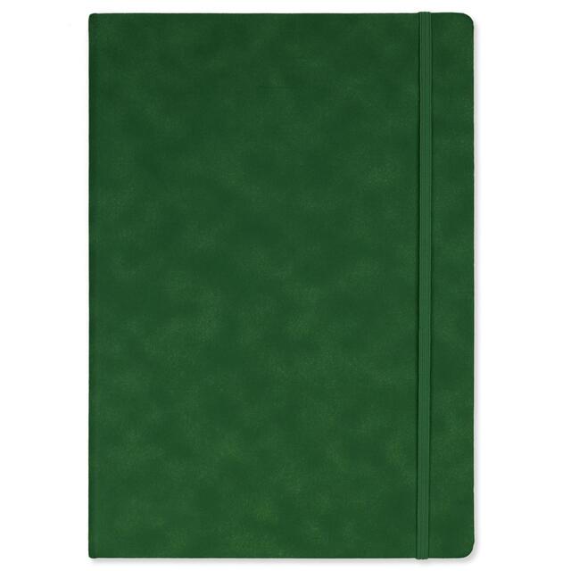 Sinclairs Silvine A5 Executive Soft Feel Notebook, 160 Pages, Green