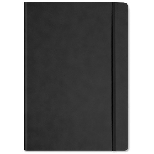 Sinclairs Silvine A4 Executive Soft Feel Notebook, 160 Pages, Black