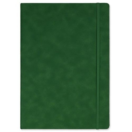 Sinclairs Silvine A4 Executive Soft Feel Notebook, 160 Pages, Green