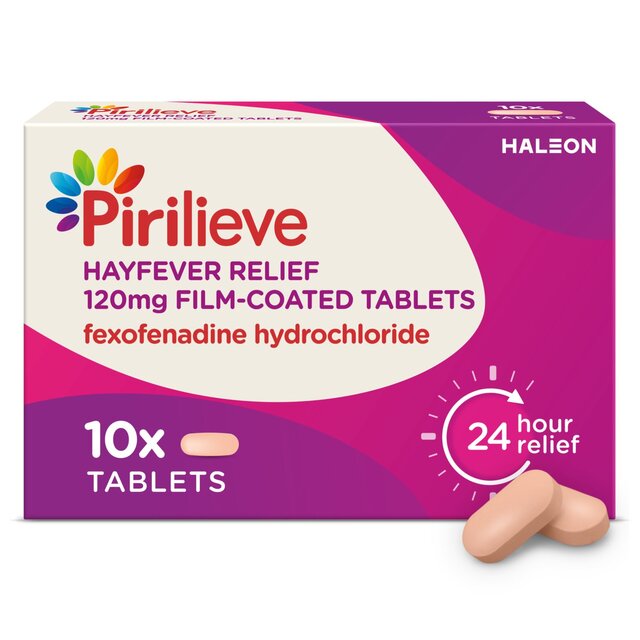 Pirilieve Hayfever Relief, Fexofenadine Antihistamine Tablets