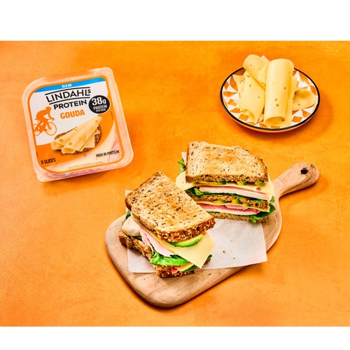 Lindahls Protein Gouda Cheese Slices thumbnail 3