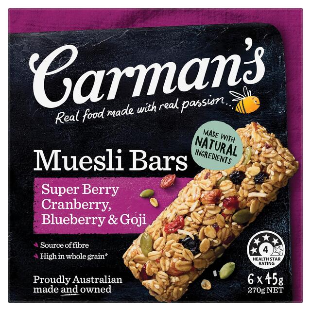 Carmans Kitchen Super Berry Muesli Bar