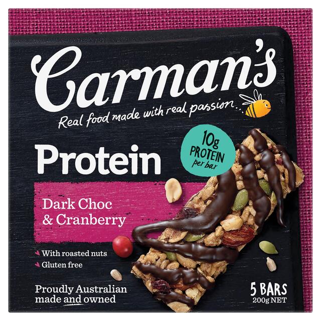 Carmans Kitchen Dark Choc Cranberry Protein Bar
