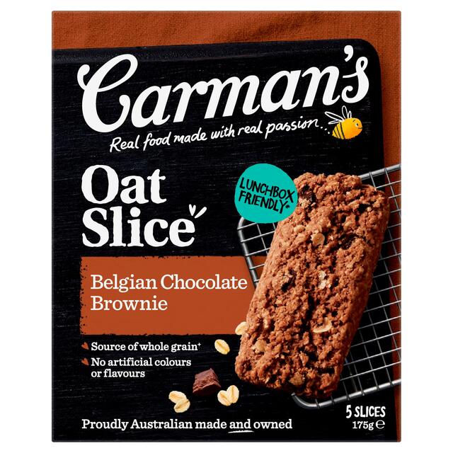 Carman's Kitchen Belgian Choc Brownie Oat Slice
