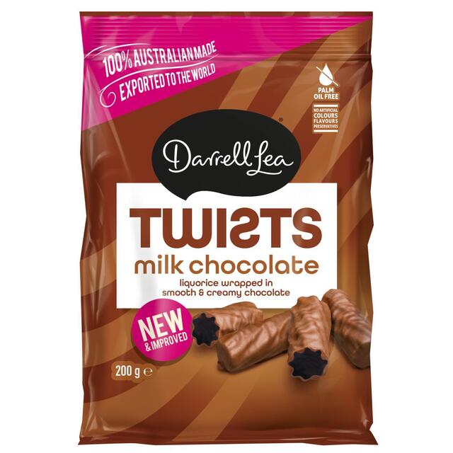 Darrell Lea Chocolate Coated Liquorice Twists