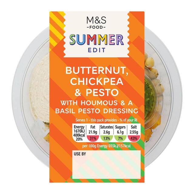 M&S Roasted Butternut Squash, Chickpea & Basil Pesto Salad thumbnail 2