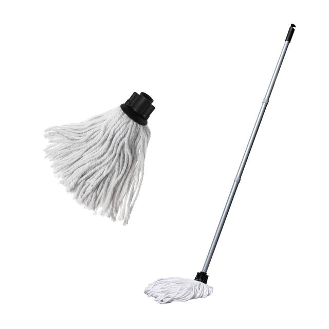 Addis Recycled Cotton Mop with Handle & Spare Replacement Refill Head