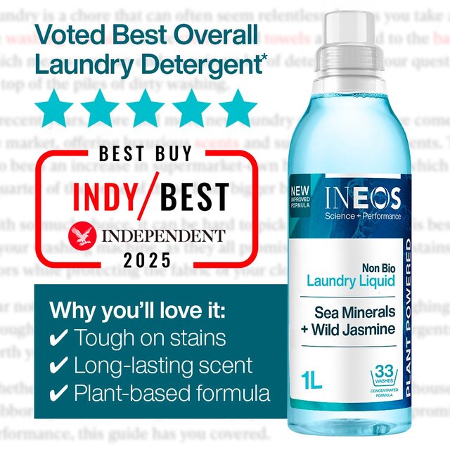 INEOS Non Bio Laundry Liquid Detergent Sea Minerals + Wild Jasmine thumbnail 2