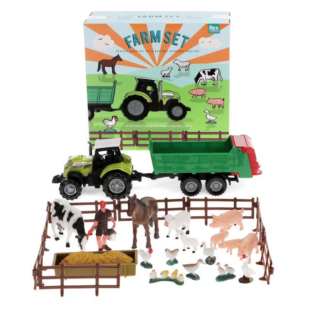 Rex London Farm Playset With Battery Tractor