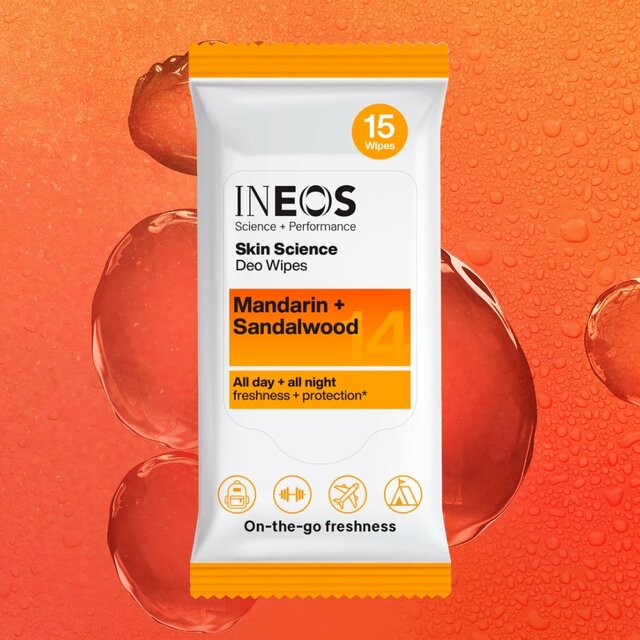 INEOS Skin Science Deodorant Wipes Mandarin + Sandalwood thumbnail 2