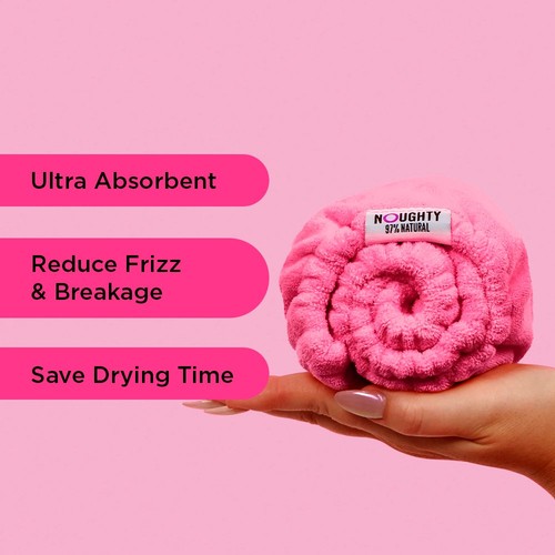 Noughty Microfibre Hair Towel - The Hot Pink One thumbnail 3