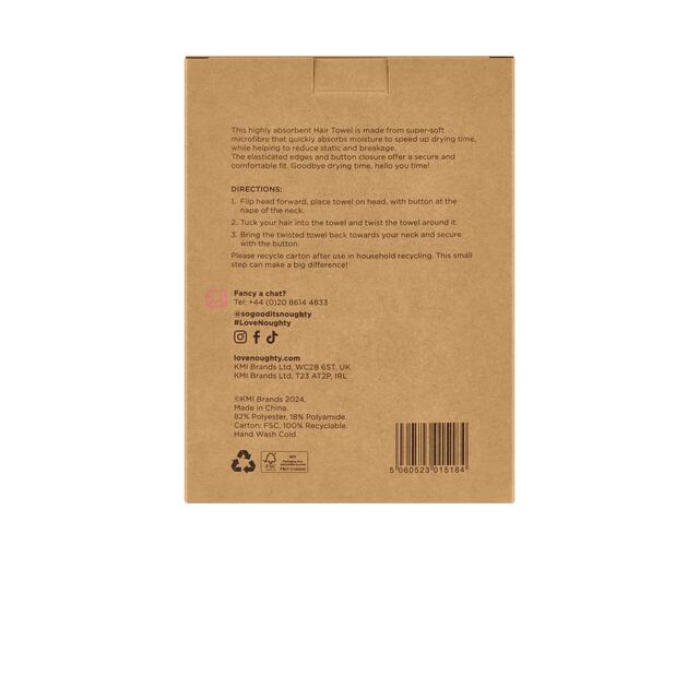 Noughty Microfibre Hair Towel - The Hot Pink One thumbnail 4