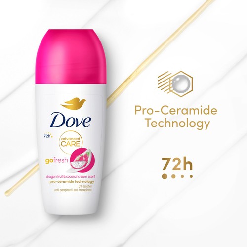 Dove Advanced Care Dragonfruit and Coconut Cream Roll On Deodorant thumbnail 3