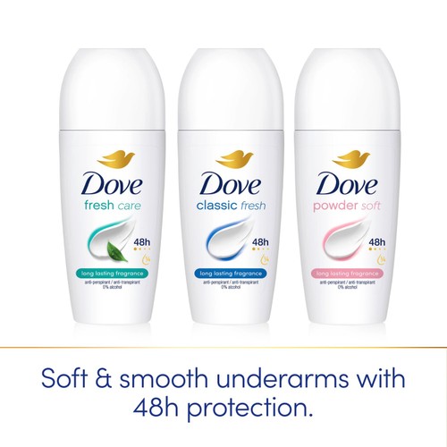 Dove Women Antiperspirant Deodorant Roll on Powder thumbnail 3