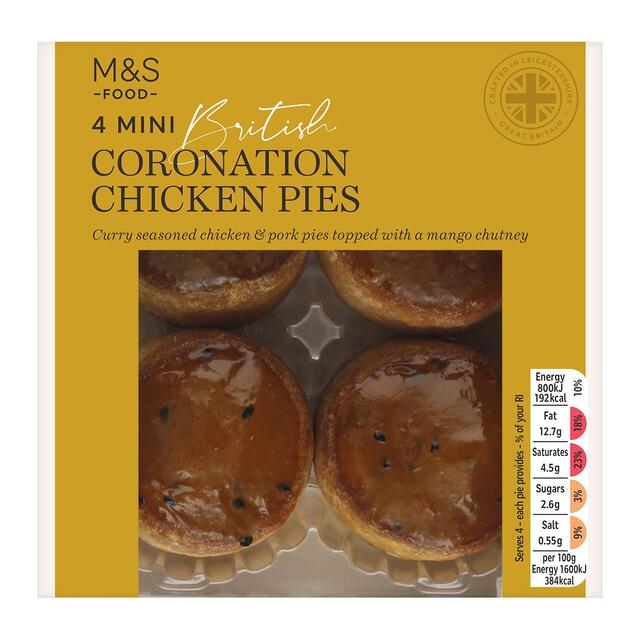 M&S 4 Mini Coronation Chicken Pies thumbnail 2
