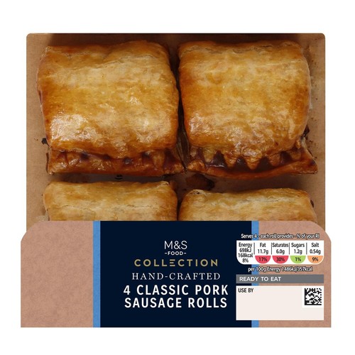M&S Collection 4 Classic Pork Sausage Rolls thumbnail 3