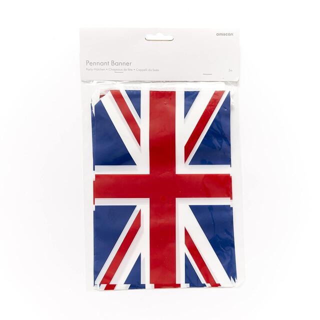 Red, White & Blue UK Flag Plastic Bunting 5m thumbnail 2