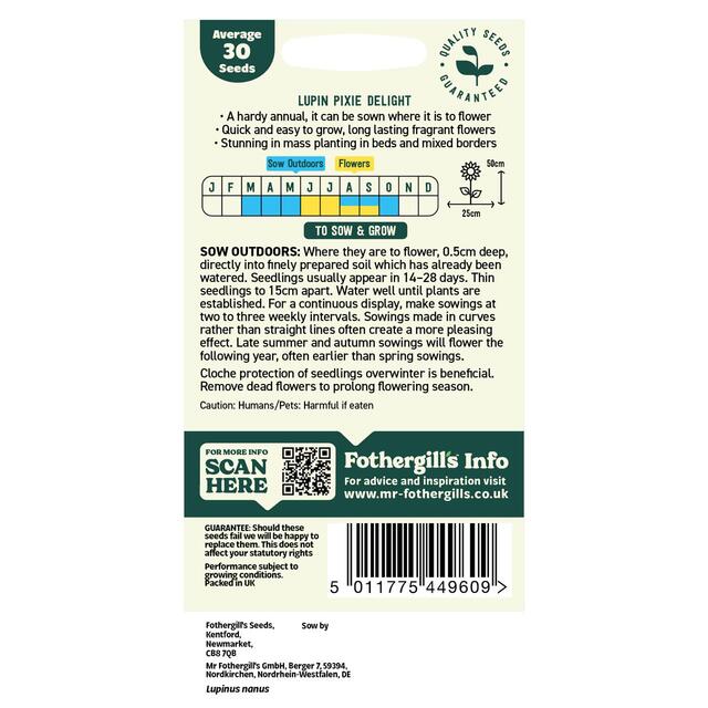 Mr Fothergills Seeds - Oh Sow Simple Lupin Mix thumbnail 2