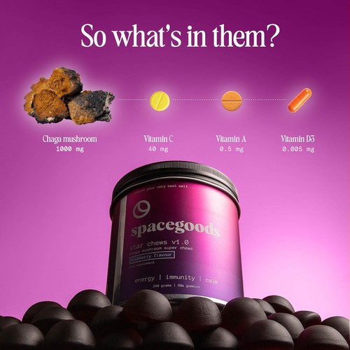 Spacegoods Immunity Chaga Mushroom Star Chews  thumbnail 3