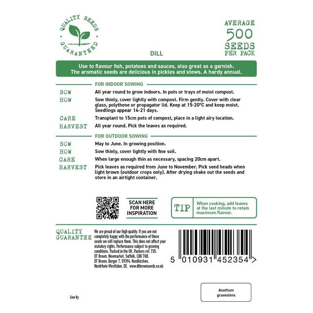 Mr Fothergills Seeds - D.T. Brown Dill thumbnail 2