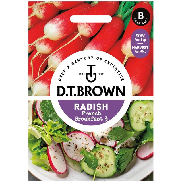Mr Fothergills Seeds - D.T. Brown Radish French Breakfast
