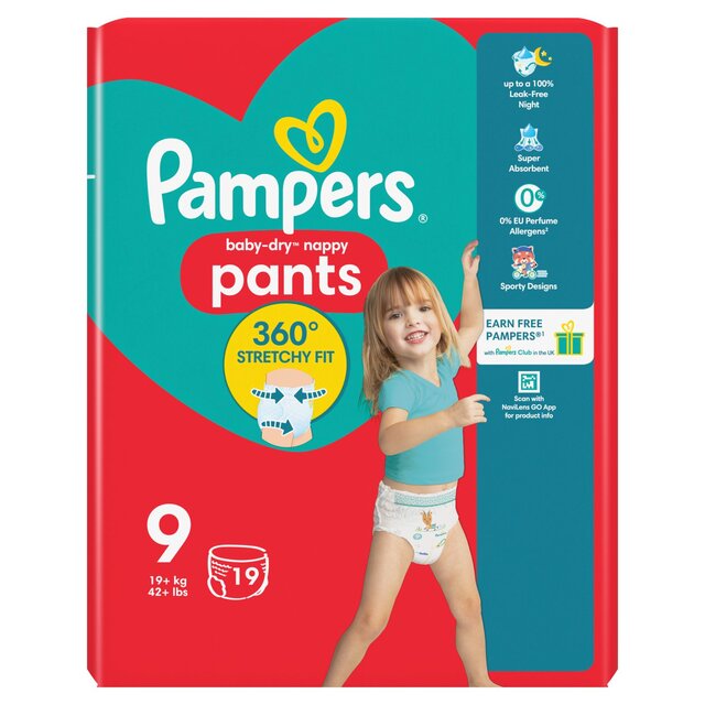 Pampers Baby Dry Nappy Pants Size 9 Essential thumbnail 8