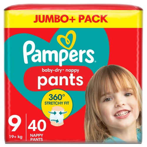 Pampers Baby Dry Nappy Pants Size 9 Jumbo thumbnail 2