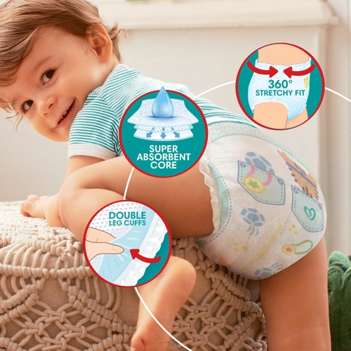 Pampers Baby Dry Nappy Pants Size 9 Jumbo thumbnail 3