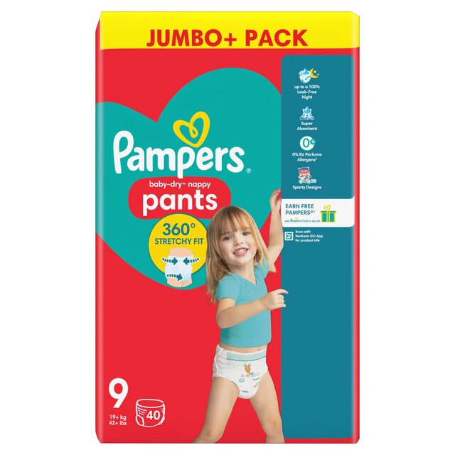 Pampers Baby Dry Nappy Pants Size 9 Jumbo thumbnail 7