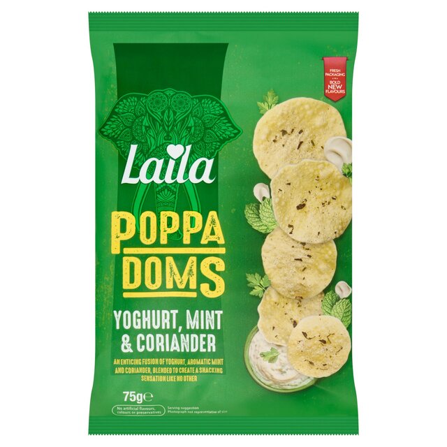 Laila Mini Poppadoms Yoghurt  Mint & Coriander